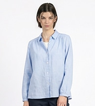 リノシャンブレーシャツカラーブラウス