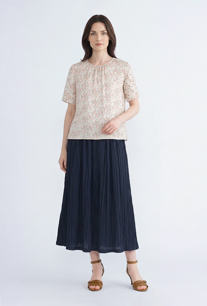 リバティプリントカットソーのスタイリング