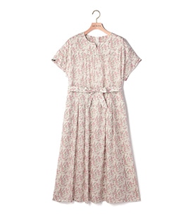 リバティプリント ギルドフラワーワンピース