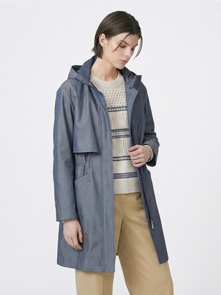 サイロシャンブレーコートの着用画像