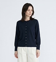 コットンハイゲージニットカーディガン