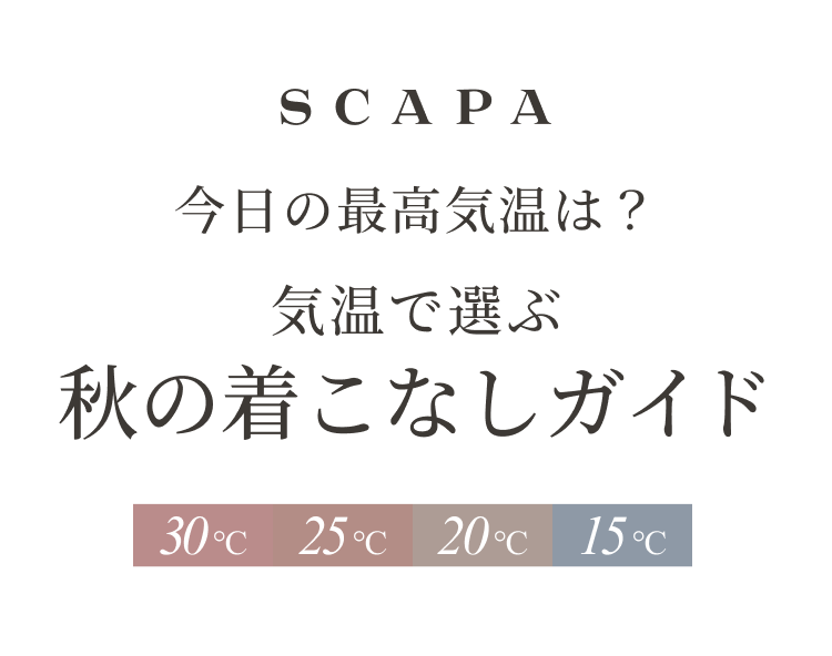 今日の気温は？気温で選ぶ 秋の着こなしガイド。