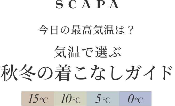 今日の最高気温は？ 気温で選ぶ秋冬の着こなしガイド