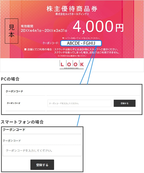 クーポンコードのご利用方法