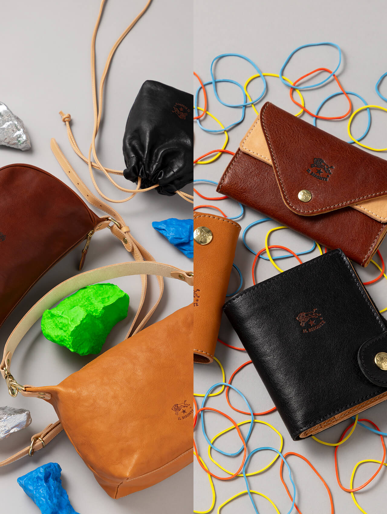 VINTAGE COMBINATION COLOR LOGO PRINT LEATHER