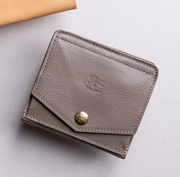 グレーのスクエアウォレットの商品画像