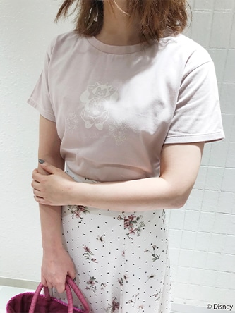 MinnieデザインプリントTシャツ Pink