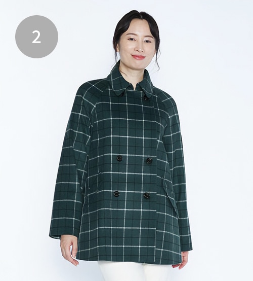 SCAPA ウールチェックコート