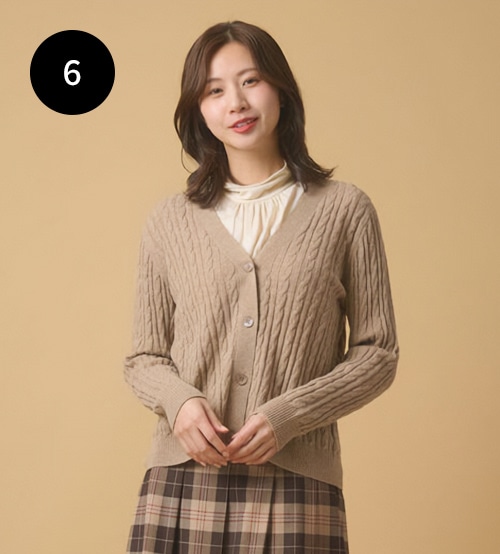 KEITH ケーブルニットカーディガン