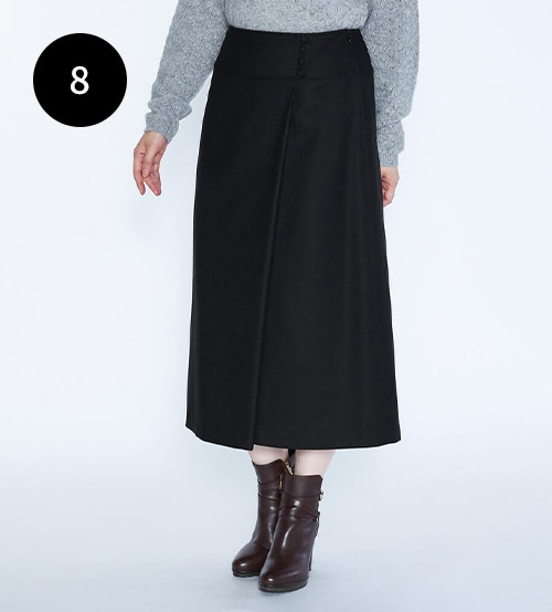 SCAPA ストレッチフラノスカート