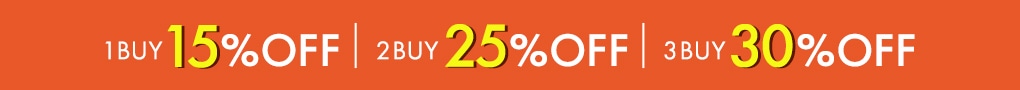 【1BUY 15%OFF】 【2BUY 25%OFF】 【3BUY 30%OFF】