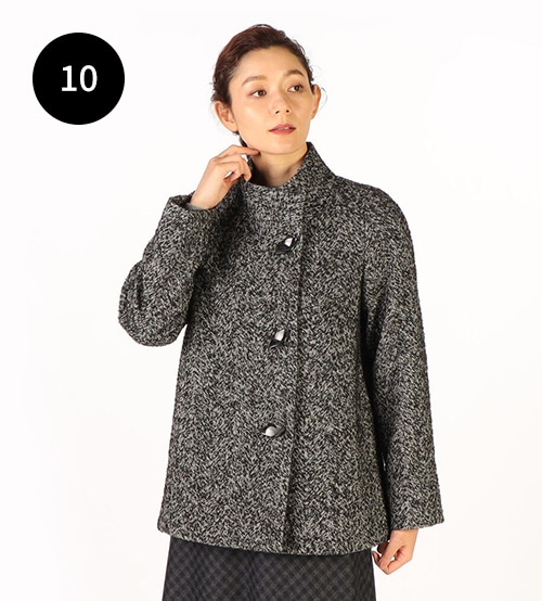 SCAPA エアリーヘリンボーンコート