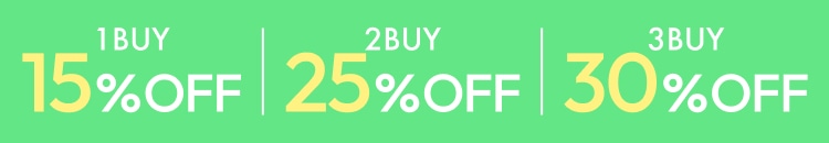 1BUY 15%OFF 2BUY 25%OFF 3BUY 30%OFF