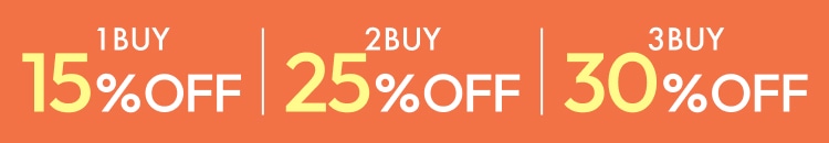 1BUY 15%OFF 2BUY 25%OFF 3BUY 30%OFF