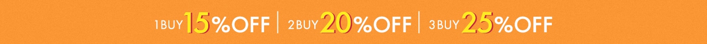 【1BUY 15%OFF】 【2BUY 20%OFF】 【3BUY 25%OFF】
