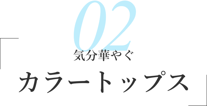 02/気分華やぐ カラートップス
