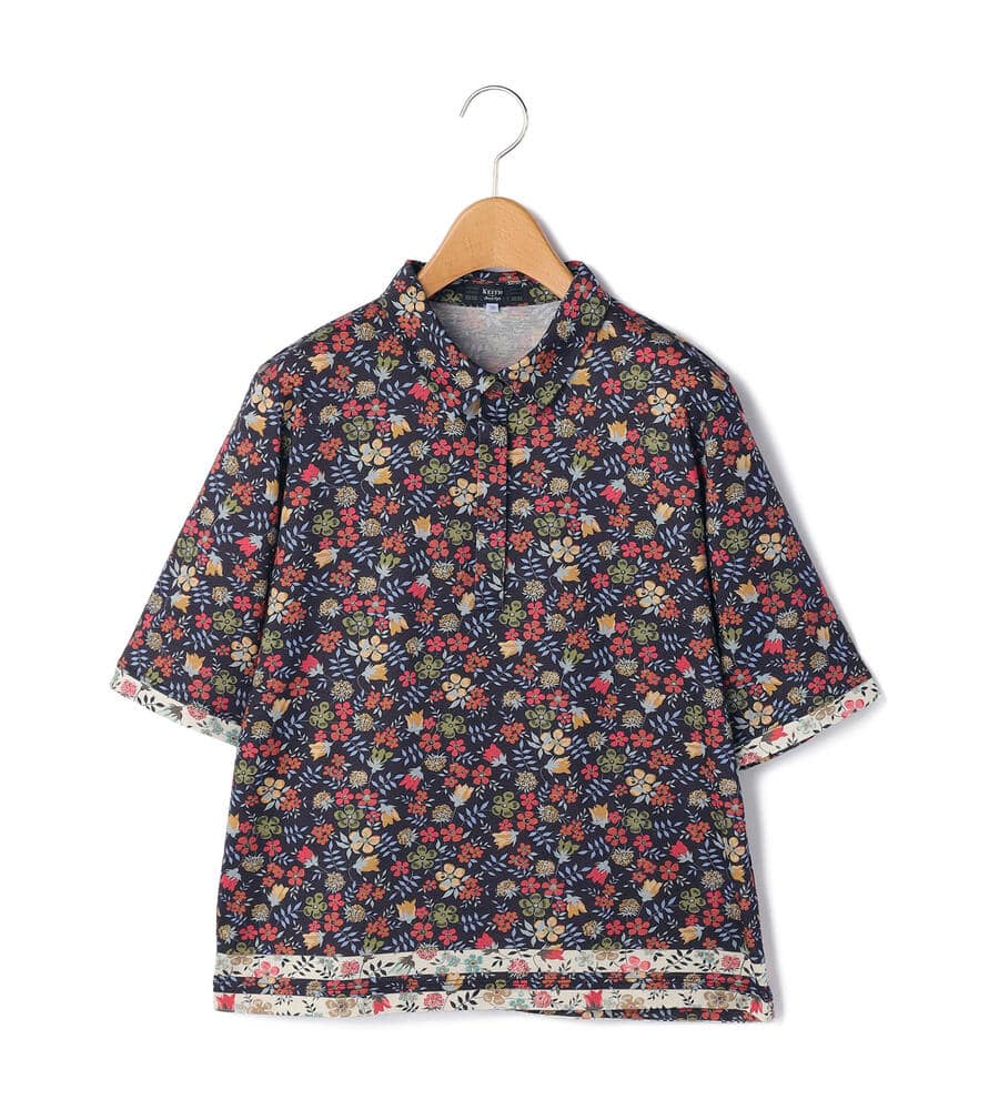 Edenham Border Liberty Print Polo Collar Cut&Sewn