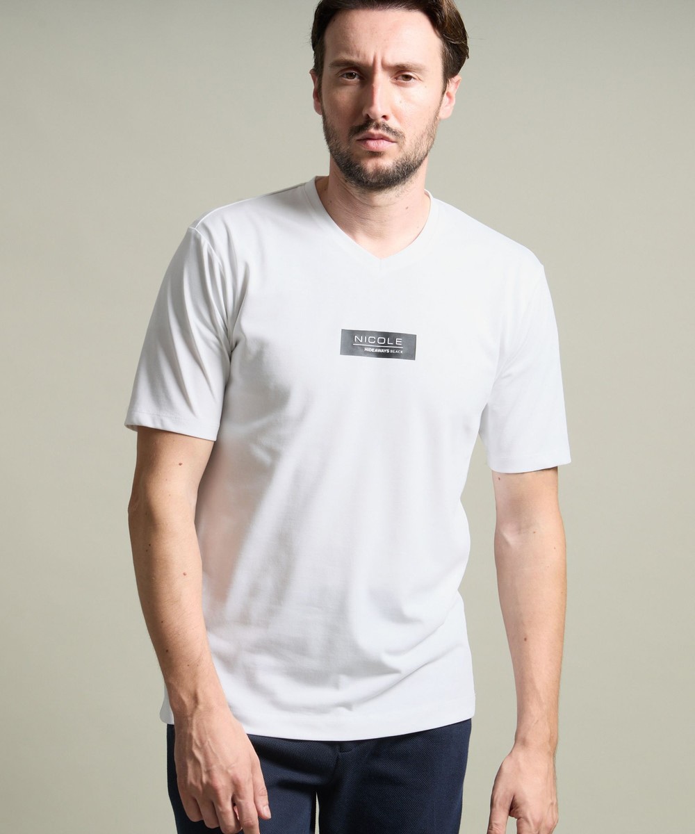 シルケットVネック半袖Tシャツ