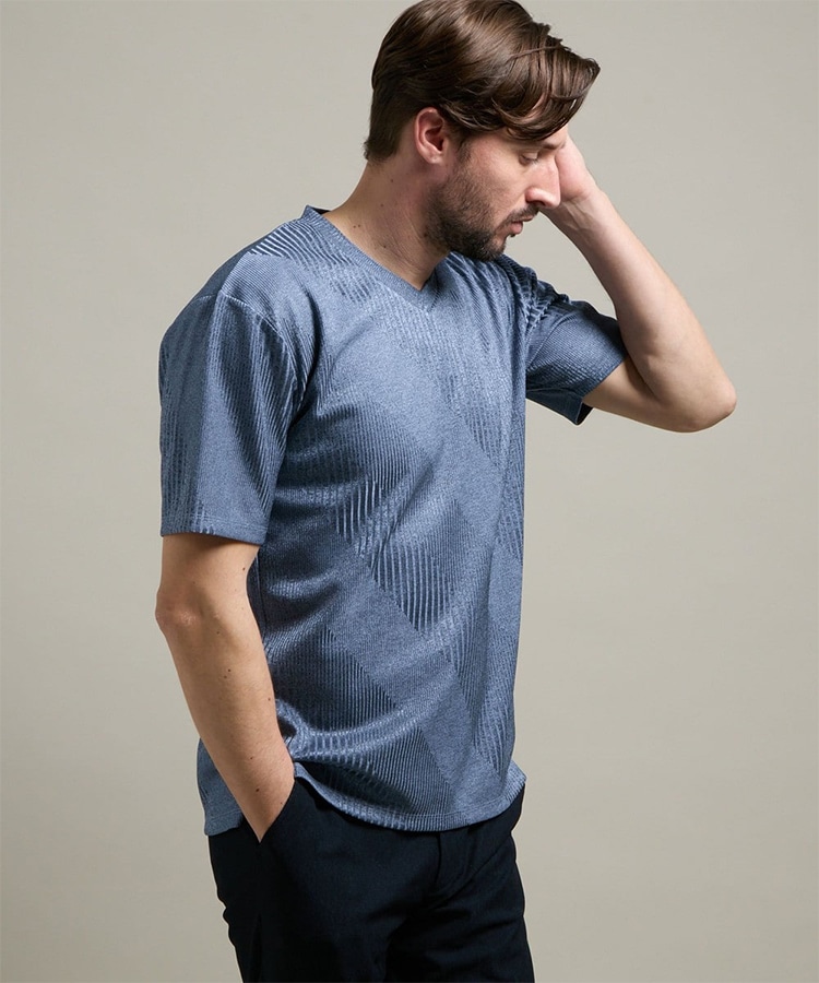 エステルクレープ スタンドカラーカヴァーオールジャケット