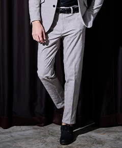 【HIDEAWAYS BLACK】ブリスタージャカードランダムストライプ　イージースラックス