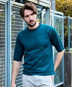 ハイゲージ5分袖サマーニット