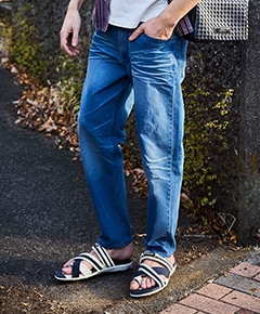 ライトオンスデニムストレッチパンツ 