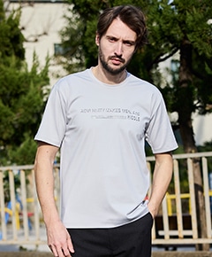 メタルジェルプリント半袖Tシャツ