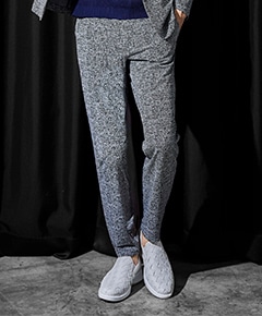 【HIDEAWAYS BLACK】ジオメトリックシアージャカードパンツ 