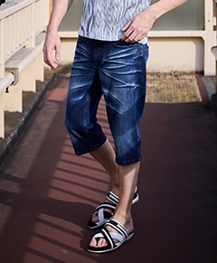 アラカルトデニムクロップドパンツ