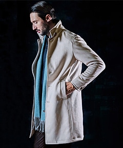 【HIDEAWAYS BLACK】マイクロ起毛ポンチ　スタンドコート