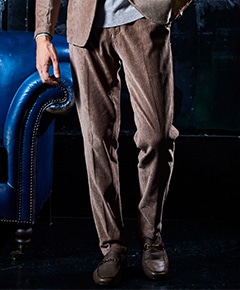 【HIDEAWAYS BLACK】ガムストレッチカルゼコールパンツ