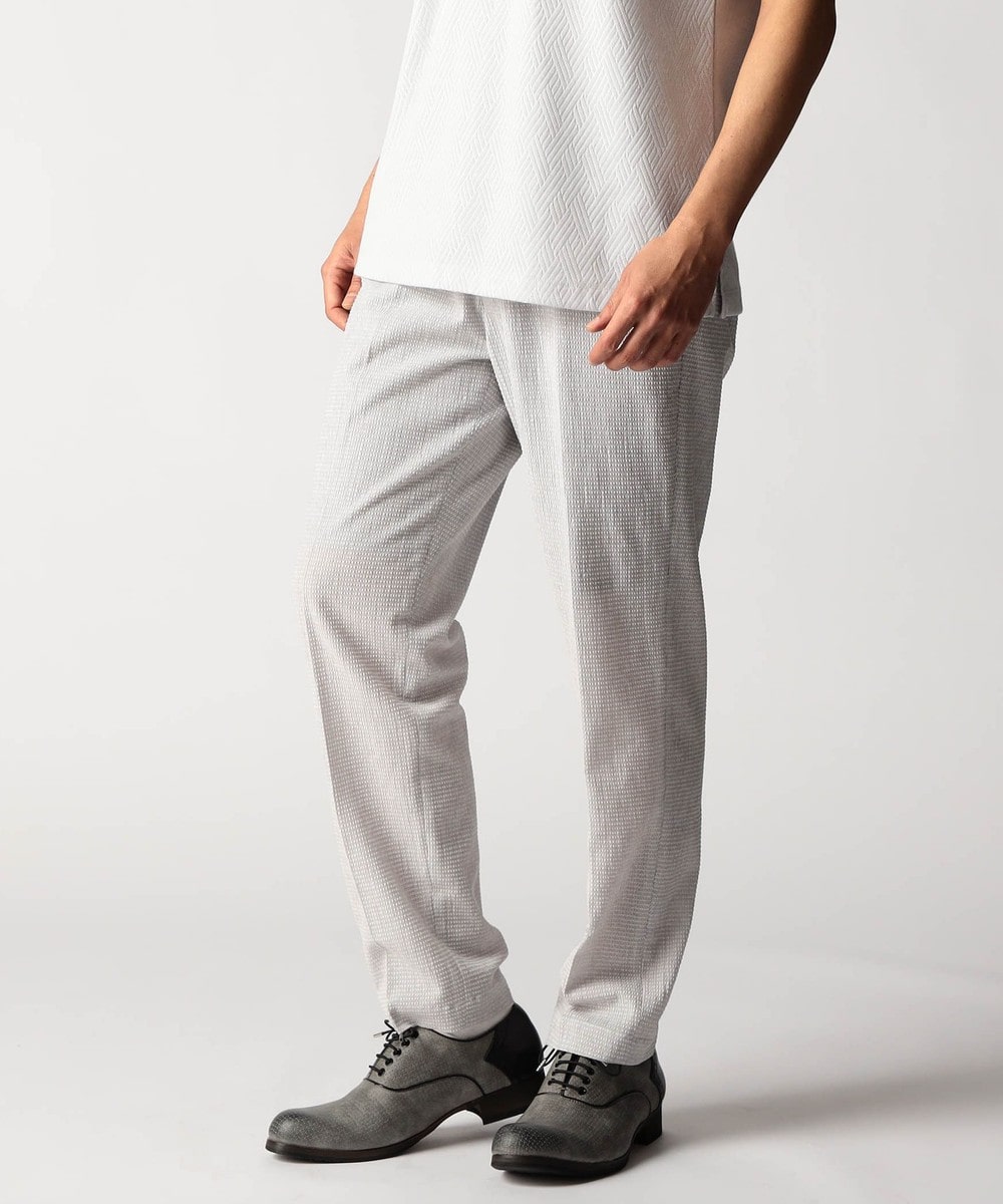 ワッフルサッカープリント イージースラックス