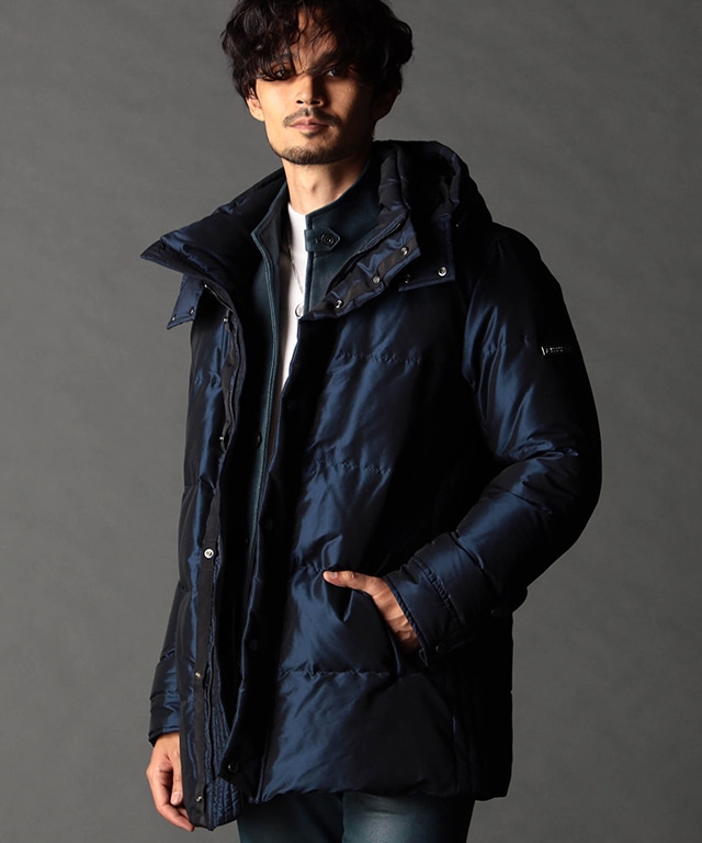 ストレッチシャンブレー ダウンブルゾン