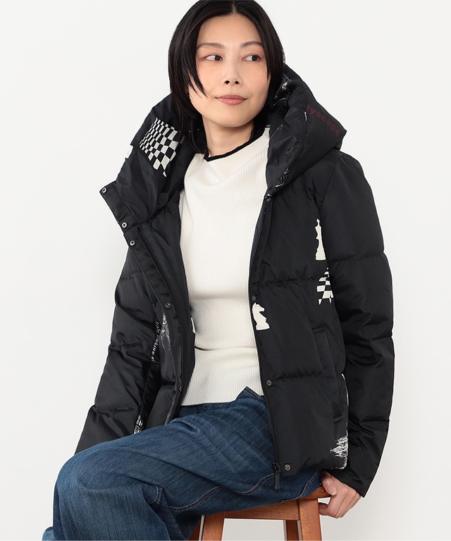 【WALDO】チェス柄ダウンブルゾン