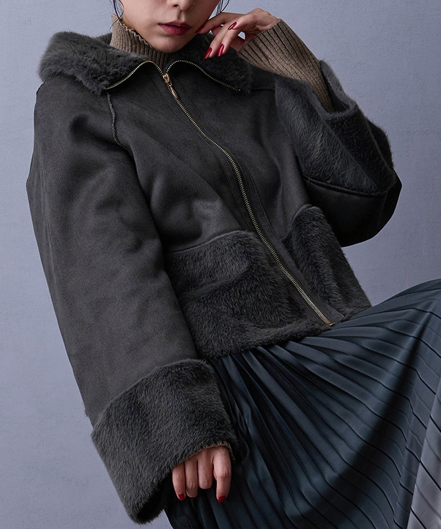 フェイクムートンブルゾン