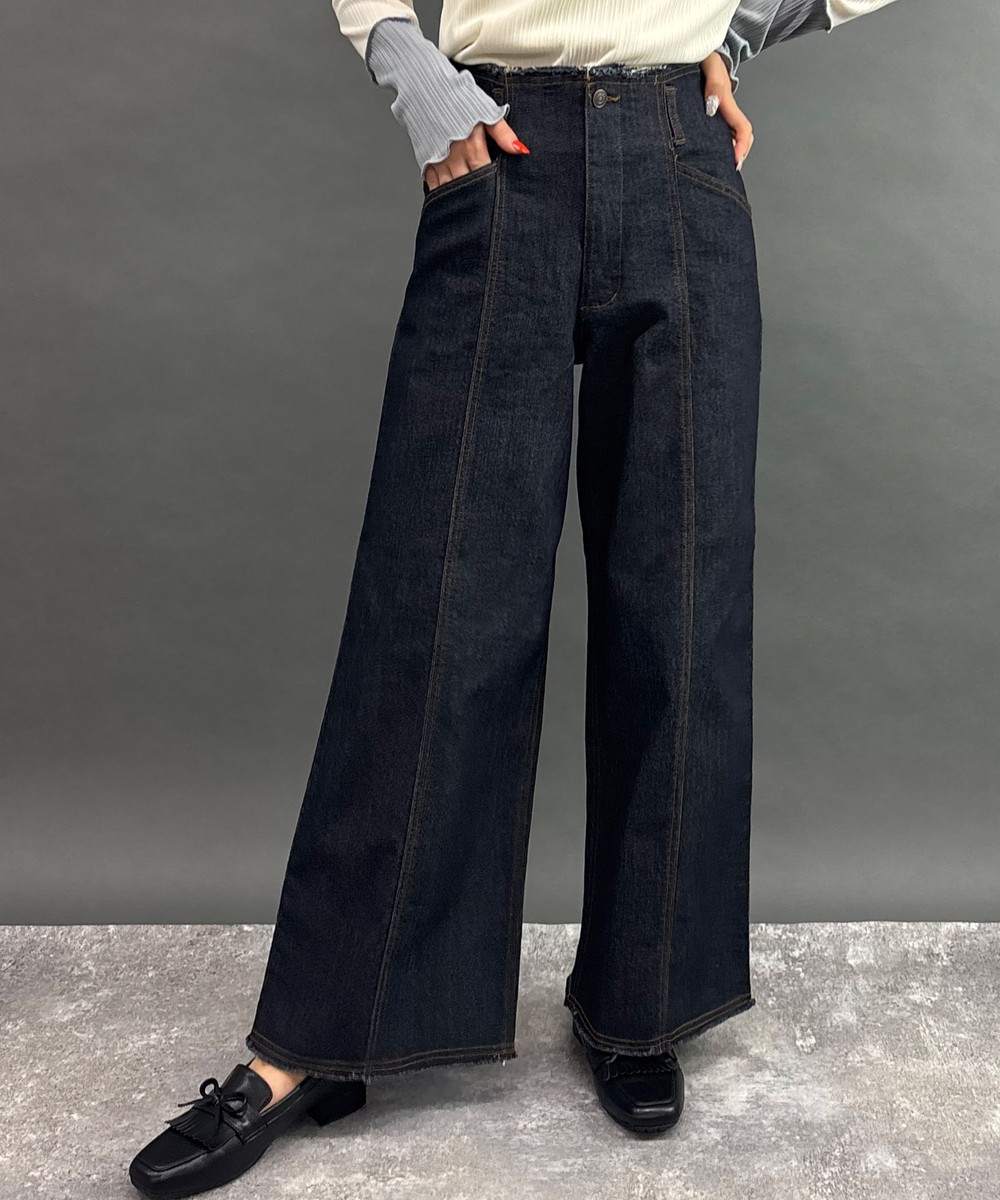 カットオフデニムパンツ