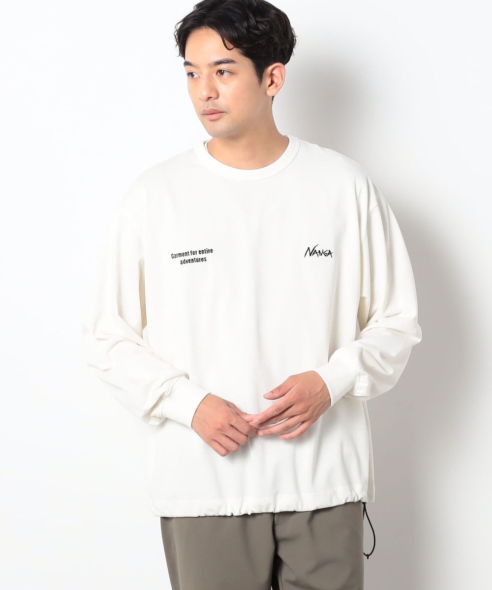 NANGA(ナンガ)別注バックプリントドローコードロングスリーブTシャツ