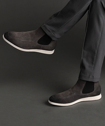 スエードレザー サイドゴアスニーカー