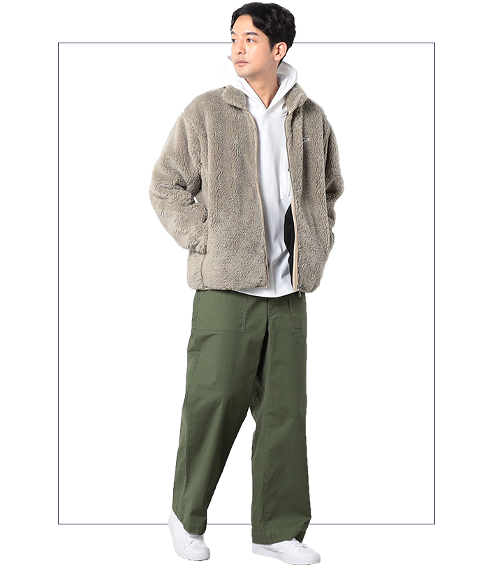 マイクロフリースボンディングジップブルゾン