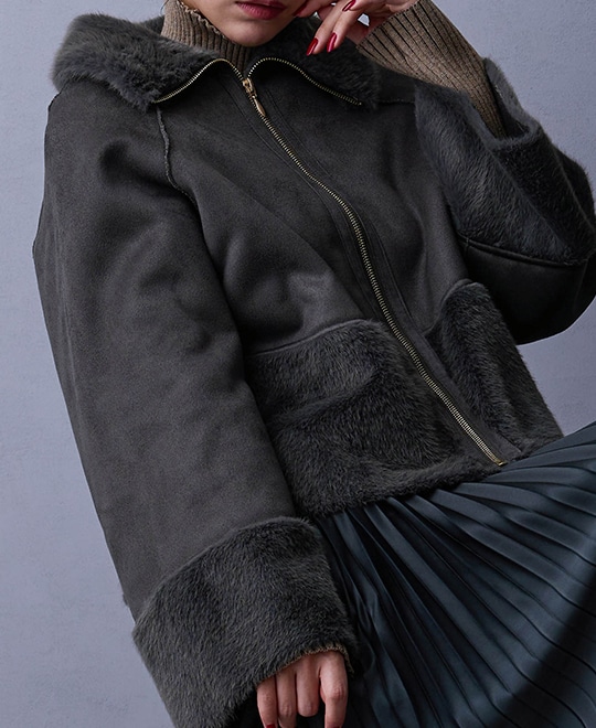 フェイクムートンブルゾン