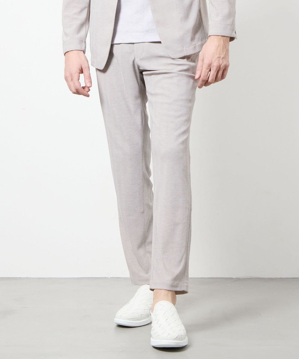 ヘリンボンジャカード　イージースラックス