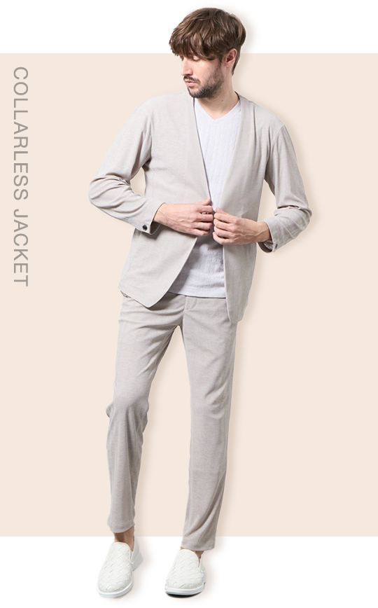 COLLARLESS JACKET