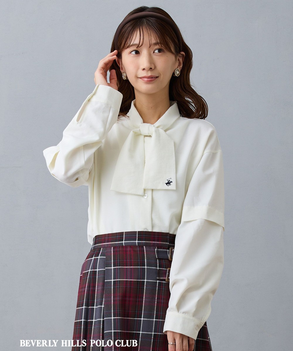 【BEVERLY HILLS POLO CLUB】ボウタイブラウスツ