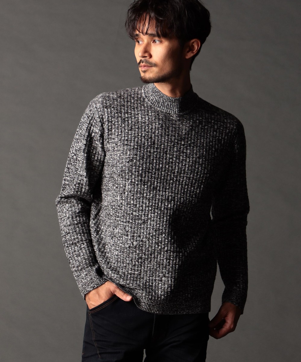 リンクスバスケットモックネックニット