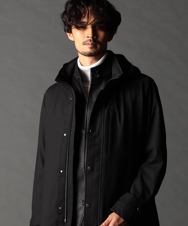 フード着脱３WAYスタンドコート