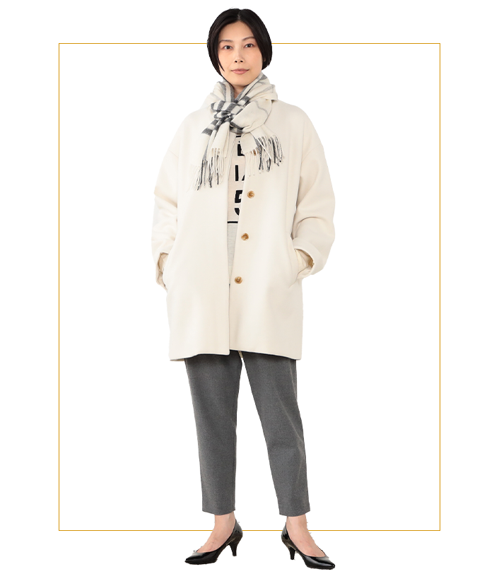 【WALDO】ノーカラーコクーンコート
