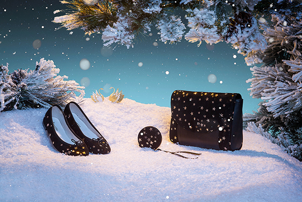 【Repetto】レペット　ホリデーコレクション　クリスティー　レザー　ブラック レペットから、星がきらめく新作コレクション「クリスティー